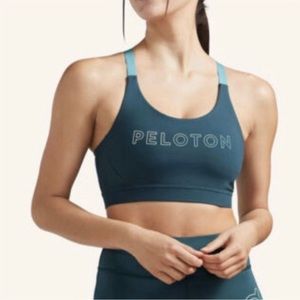 Peloton || Sports Bra || Mesh Back for Cooling || Blue Color Block
